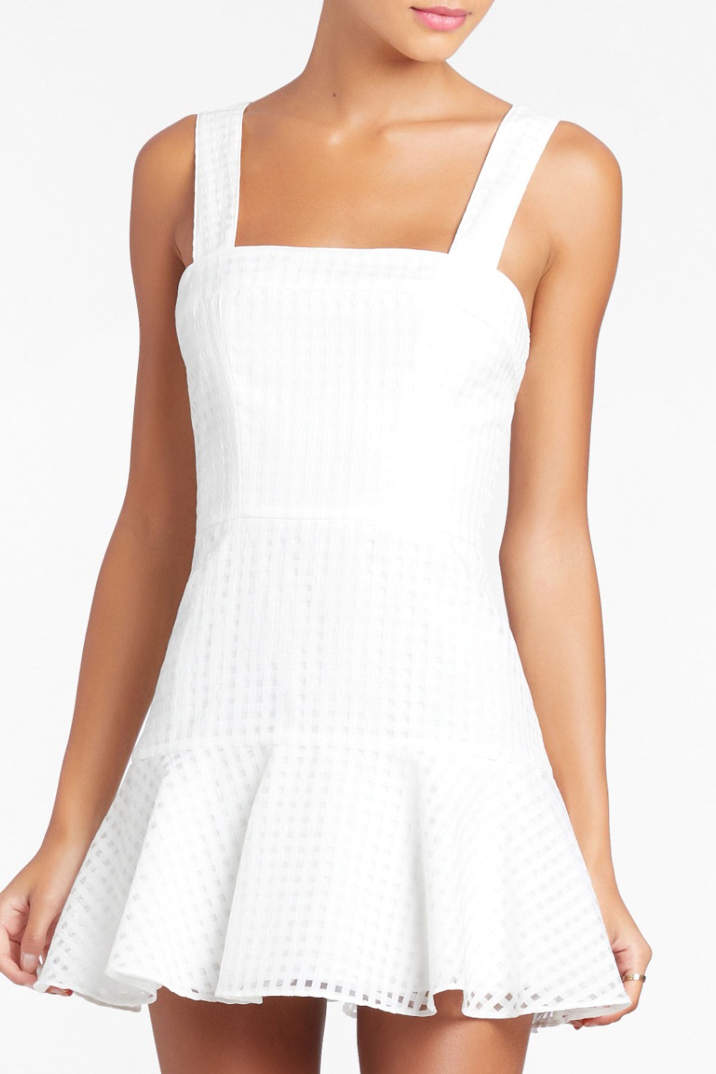 Annalise Mini Dress in Gingham Organza View 4